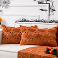 Pumpkin Bat orange tufted bat lumbar pillow covers, 12x20, set of 2 (view 1 of 4)